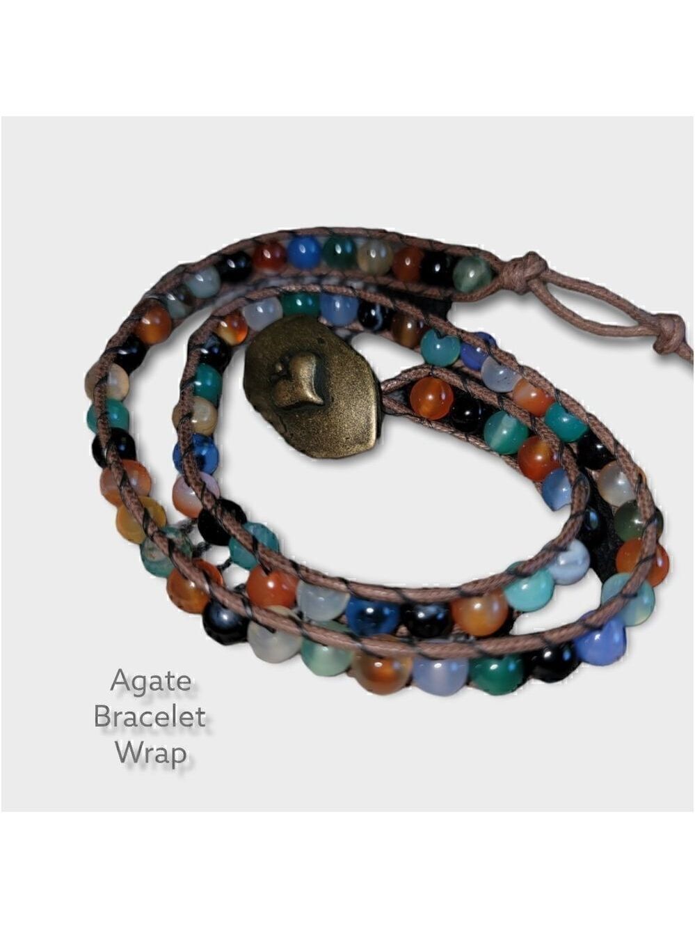 Verdi Agate Wrap Bracelet #BL3